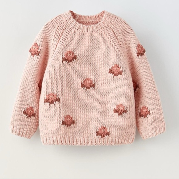 Zara Other - ZARA Baby Pink Knit Sweater  (Size 3–6 Months / 68 cm)